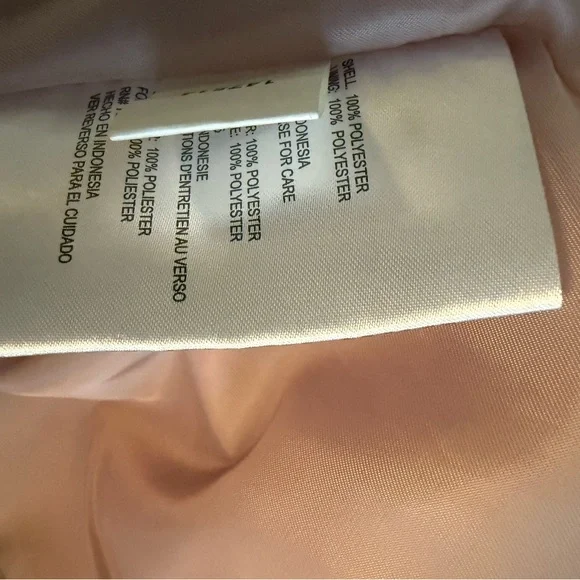 Women's Michael Kors Light Pink Hooded Rain Jacket Sz S - Picture 10 of 15